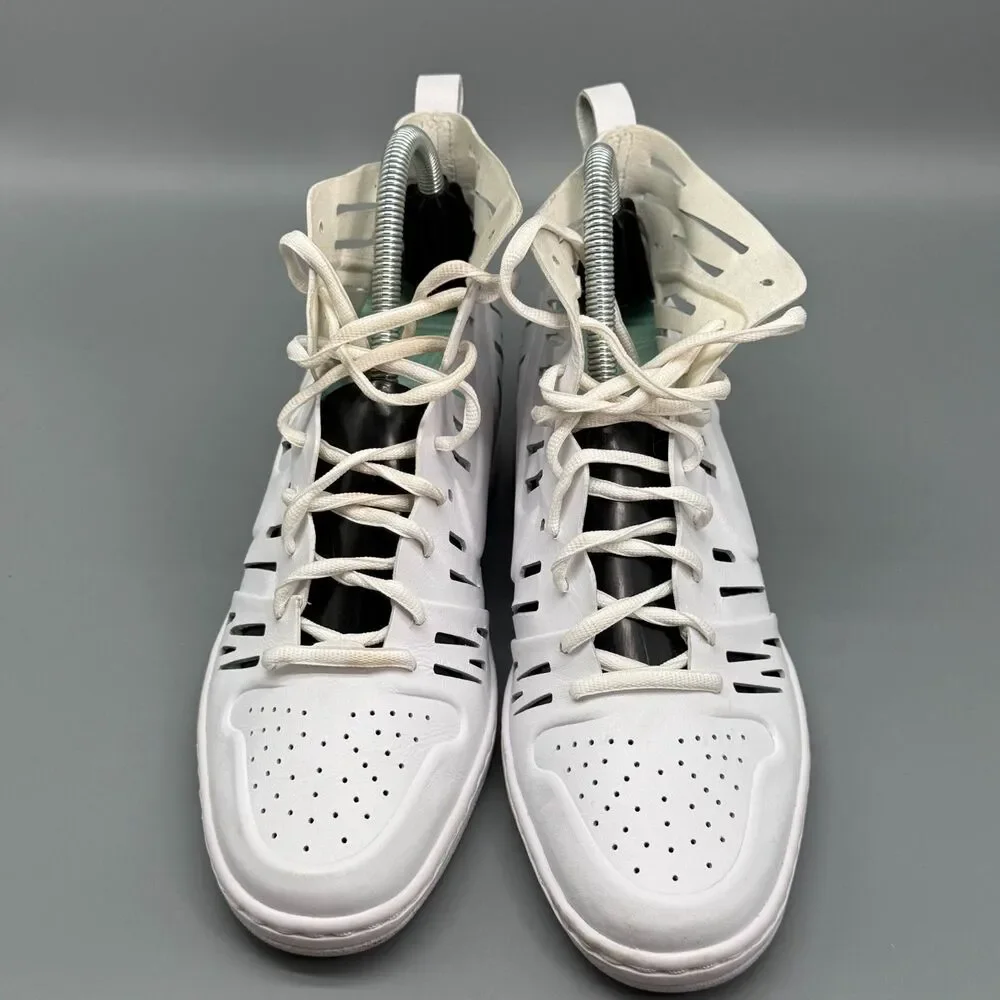 Nike Joli Dunk Sky Hi Hidden Wedge Women's 9.5 White Sneakers Shoes Cut Out Heel